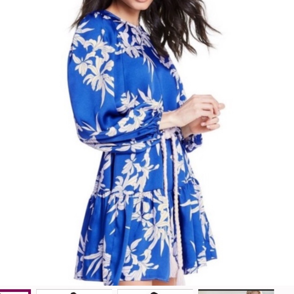 Alexis Blue and White Floral Dress
